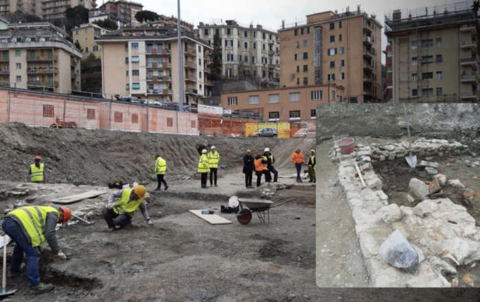 fornace romana rinvenuta nella metropolitana di genova