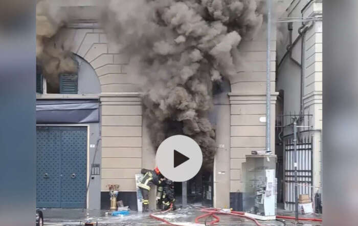 incendio in via gramsci