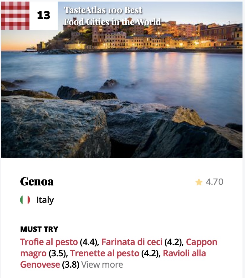 genova taste atlas città migliori al mondo