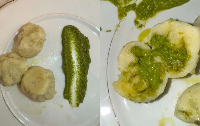 gnocchi ripieni di pesto genovese